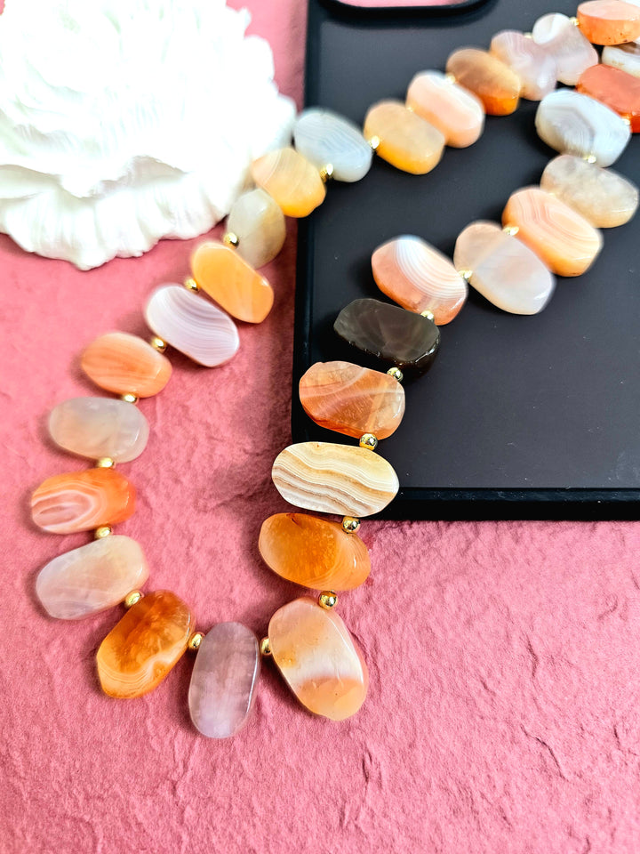 Orange Lace Agate Phone Strap PC006