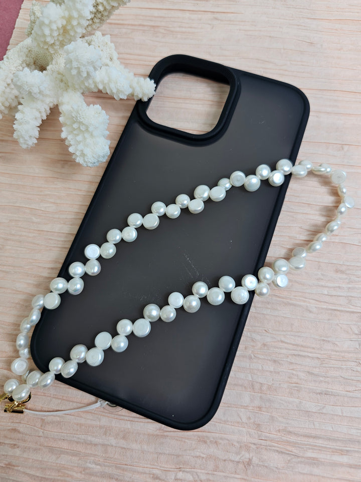 Petal Shaped Freshwater Pearls Phone Strap PC032