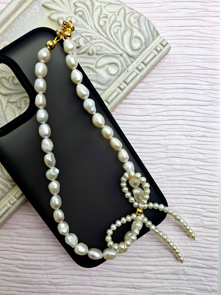 Freshwater Pearl With Butterfly Knot Versatile Phone Strap PC031