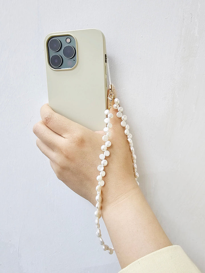 Petal Shaped Freshwater Pearls Phone Strap PC032