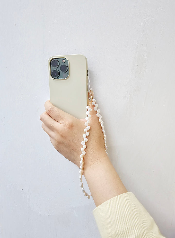 Petal Shaped Freshwater Pearls Phone Strap PC032