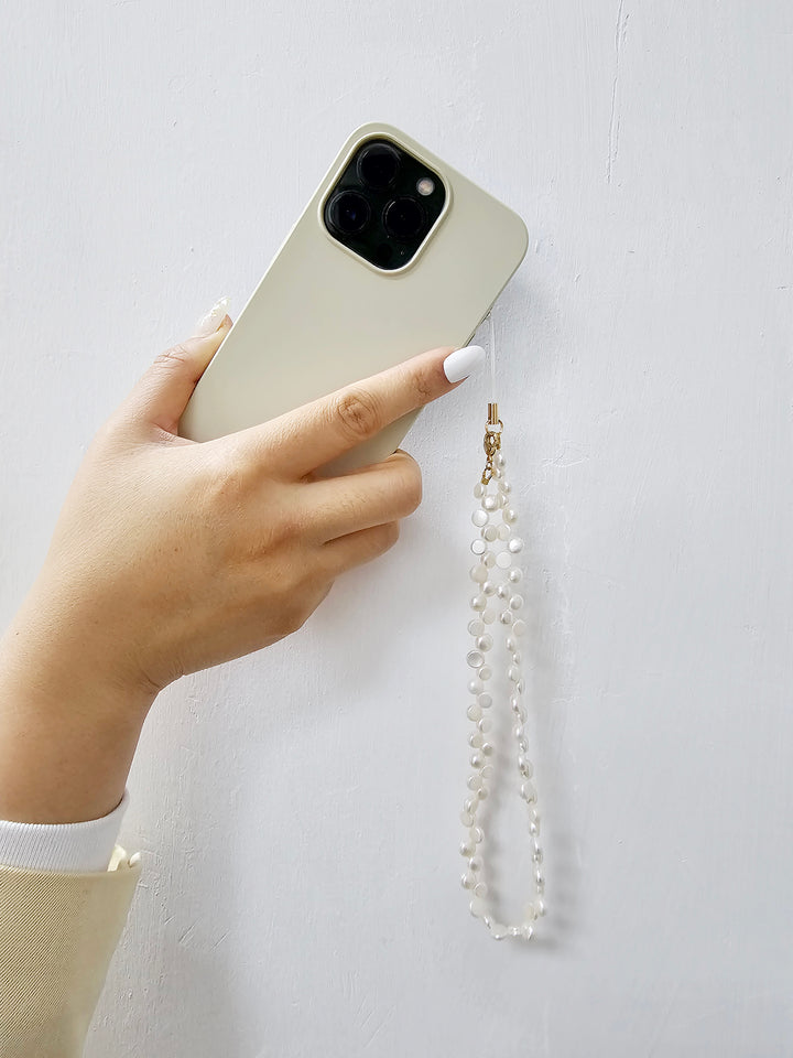 Petal Shaped Freshwater Pearls Phone Strap PC032