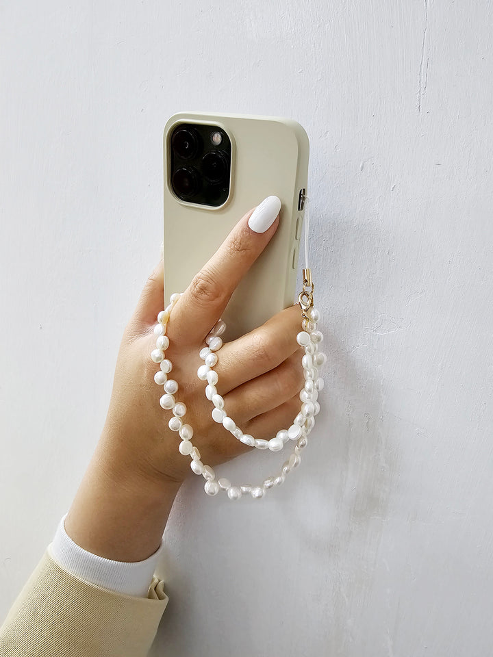Petal Shaped Freshwater Pearls Phone Strap PC032