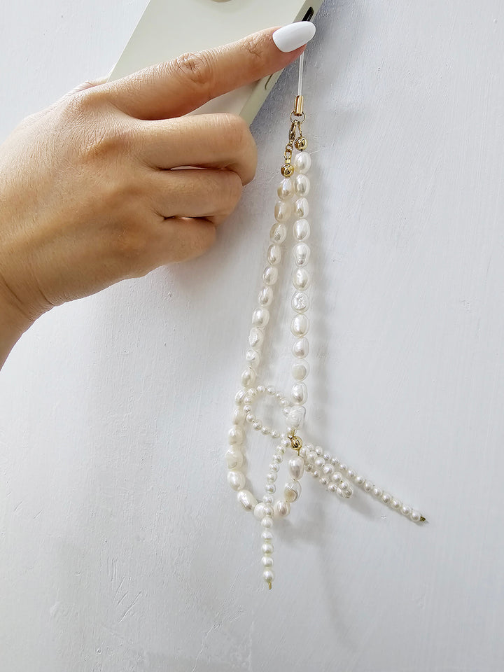 Freshwater Pearl With Butterfly Knot Versatile Phone Strap PC031
