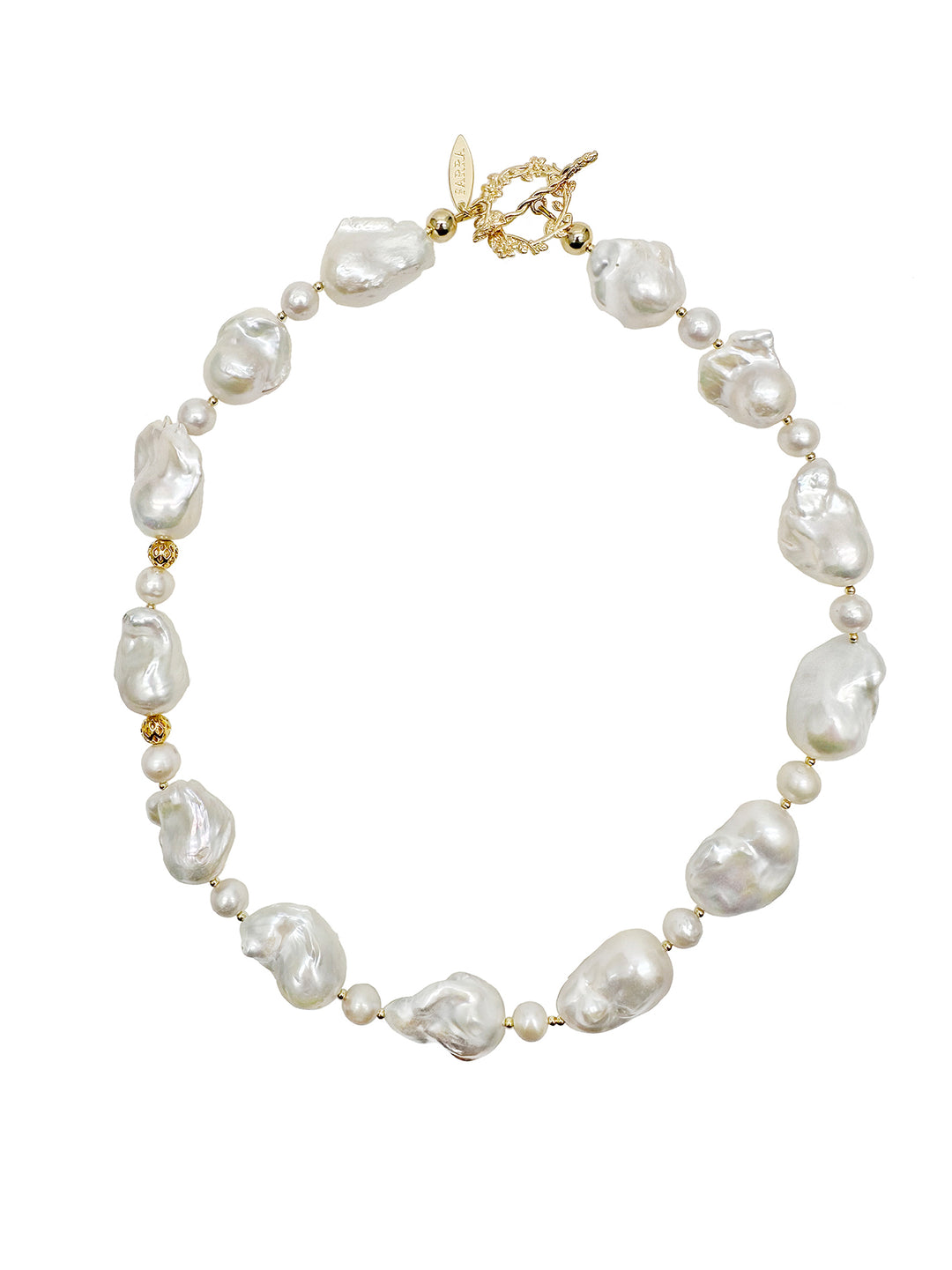 Baroque Pearls Short Necklace KN005 - FARRA