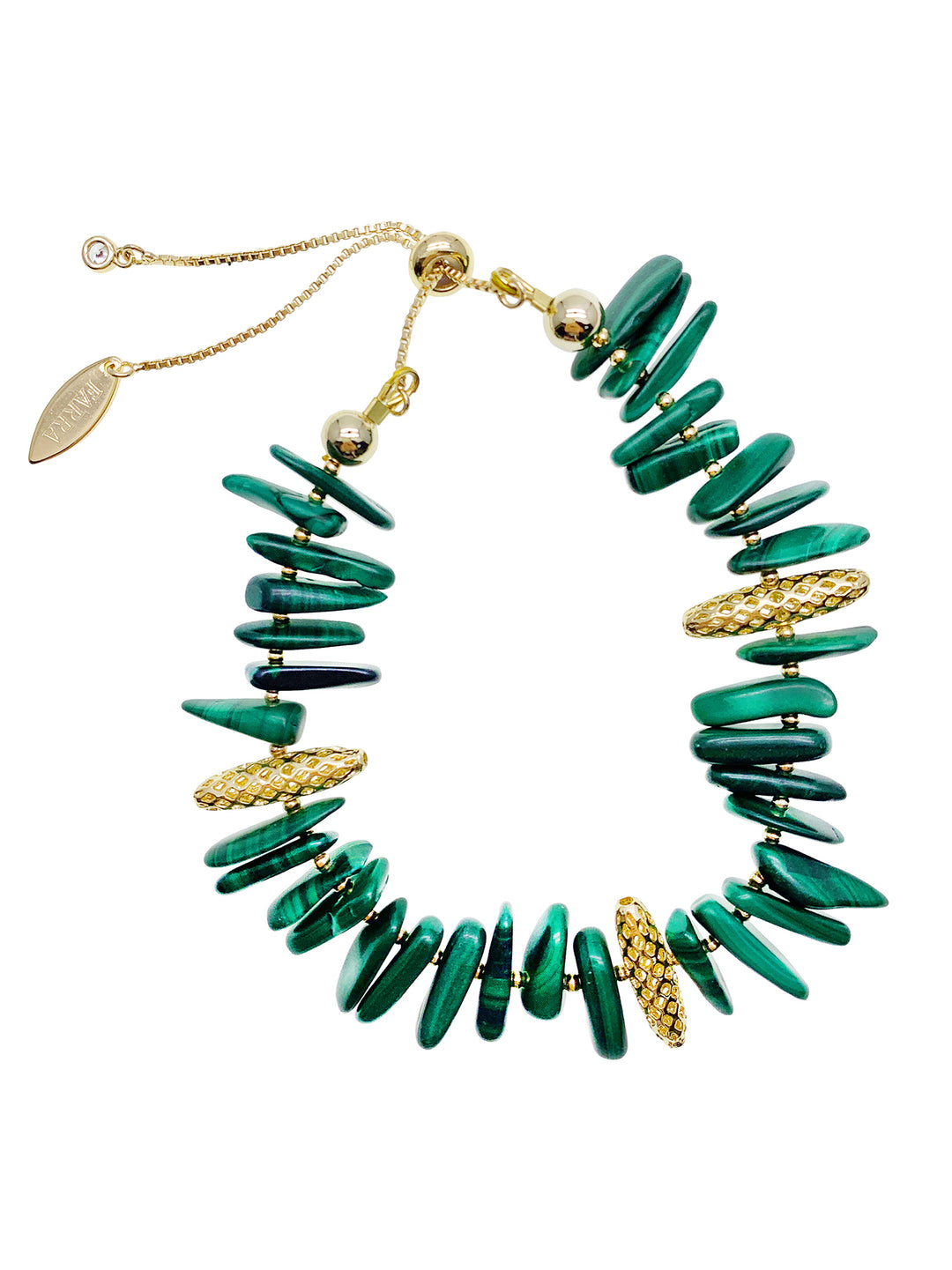 Irregular Malachite Adjustable Bracelet HB005 - FARRA