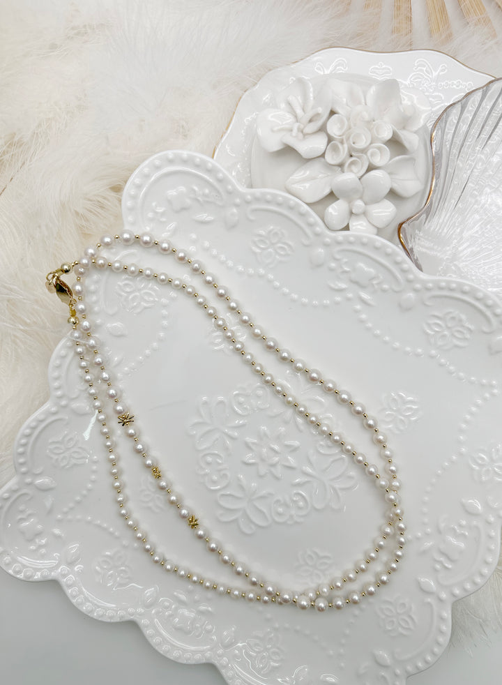 Freshwater Pearls Minimalist Long Necklace KN003 - FARRA