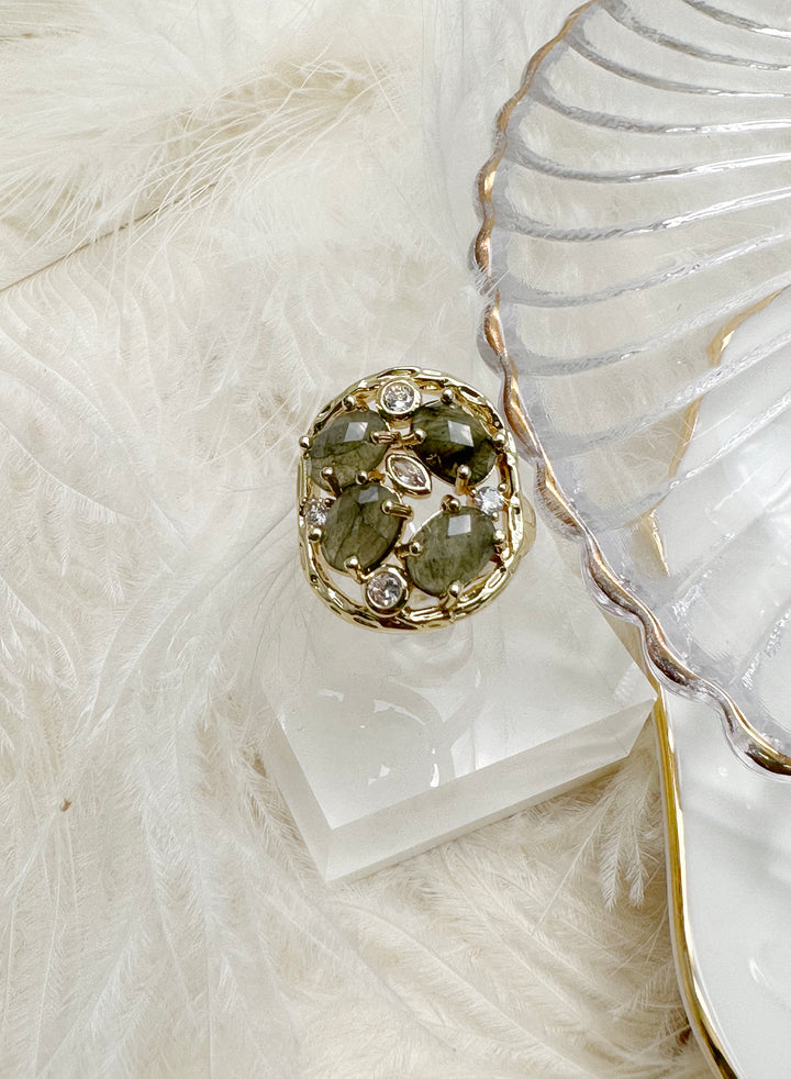 Labradorite Setting Statement Ring KR007 - FARRA