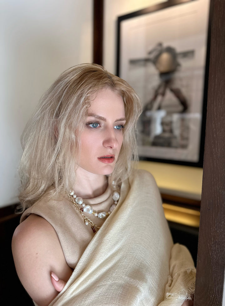 Baroque Pearls Short Necklace KN005 - FARRA