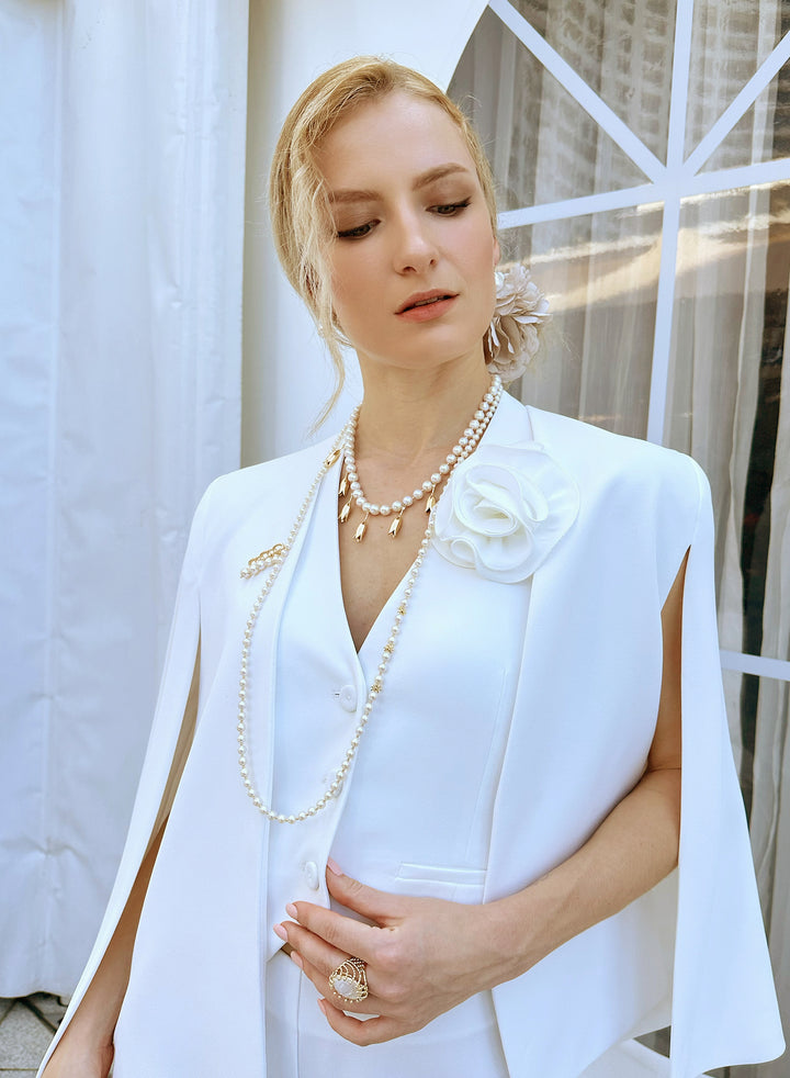 Freshwater Pearls Minimalist Long Necklace KN003 - FARRA