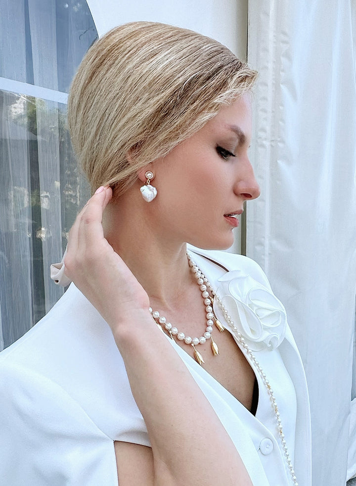 Baroque Freshwater Pearls Clip On Earrings KE002 - FARRA