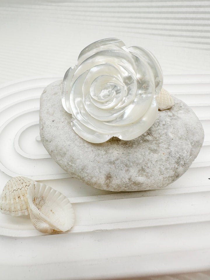 Camellia Flower Shaped Shell Brooch LP008