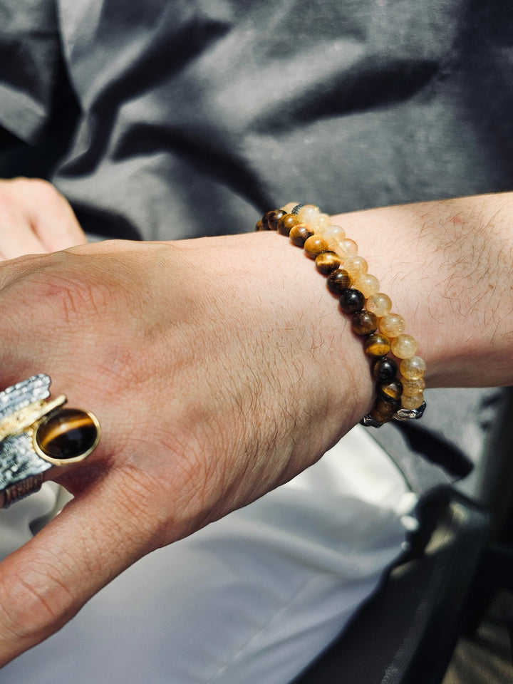Citrine Flexible Men's Bracelet MEB11