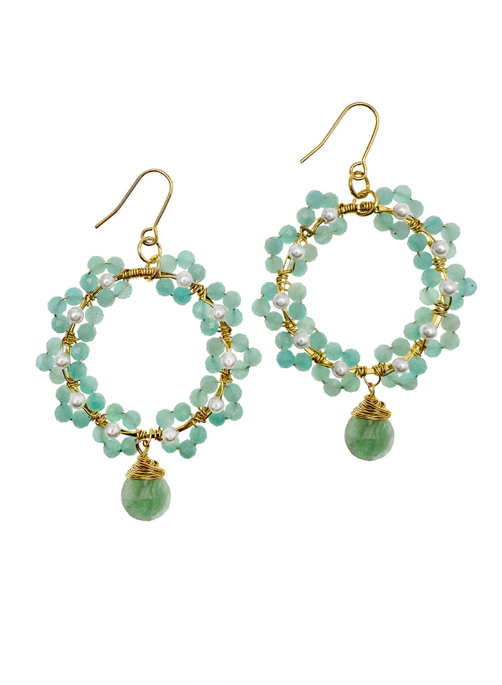 Amazonite earing, amazonite jewelry, amazonite pendant