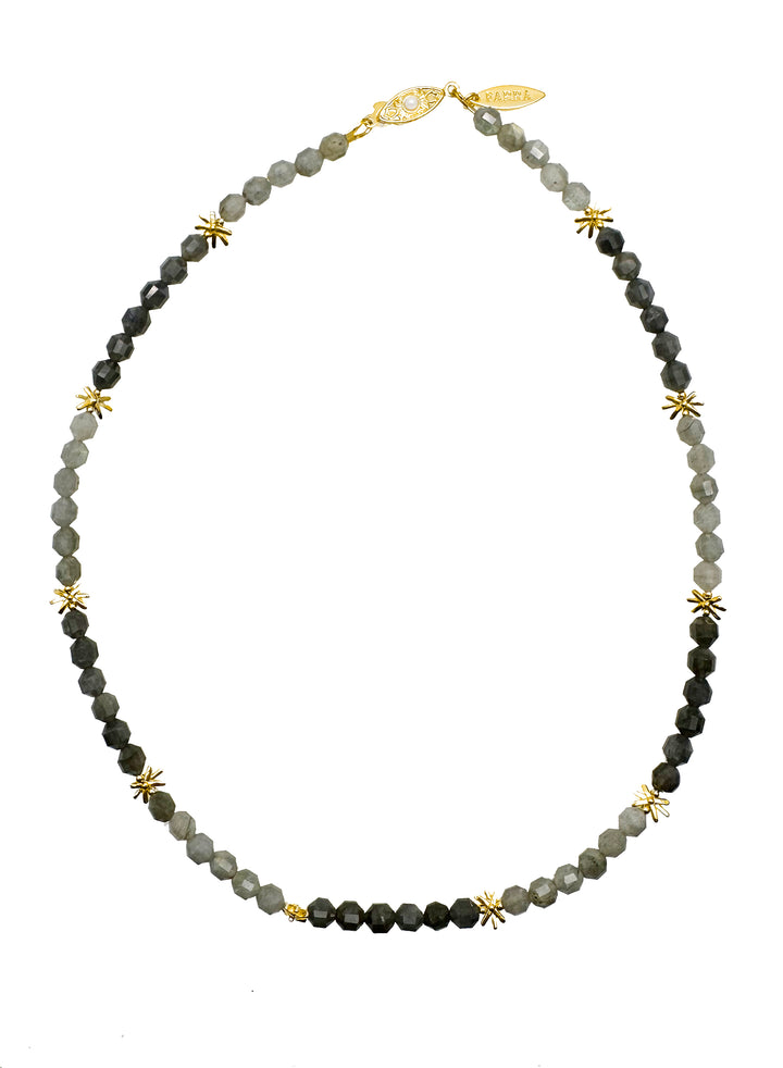 Gray Color Labradorite Delicacy  Necklace KN006 - FARRA