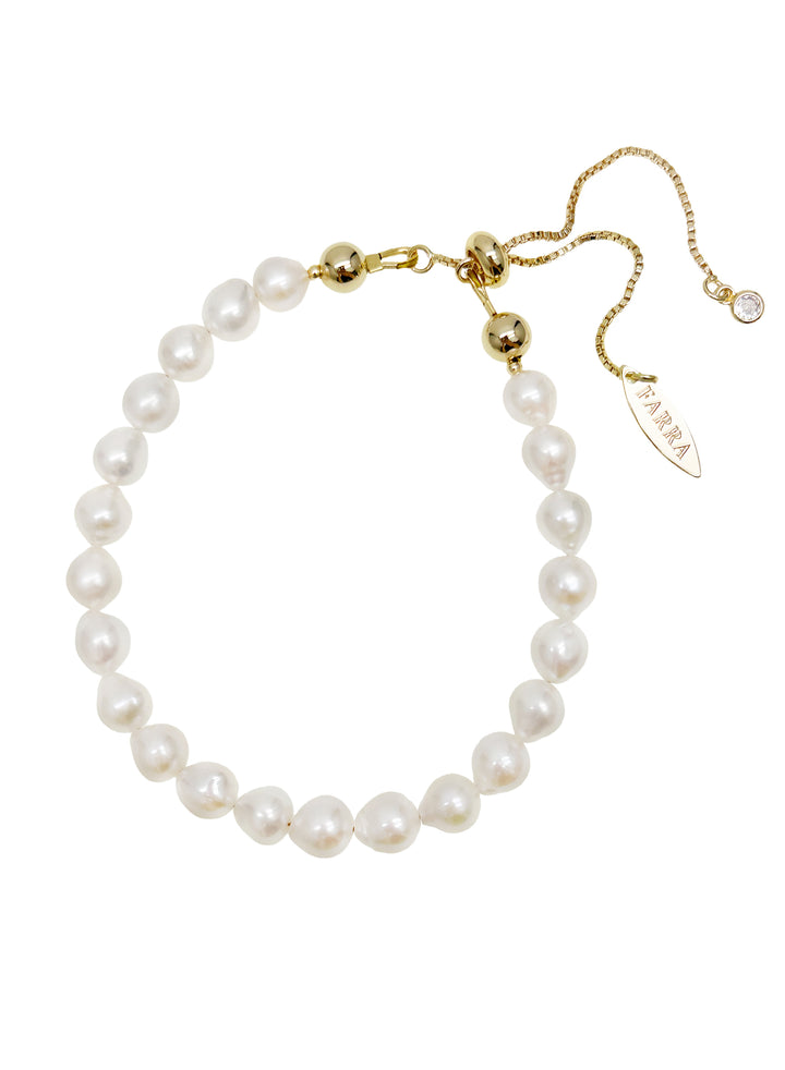 Must-have Freshwater Pearls Beaded Adjustable Bracelet LB015 - FARRA