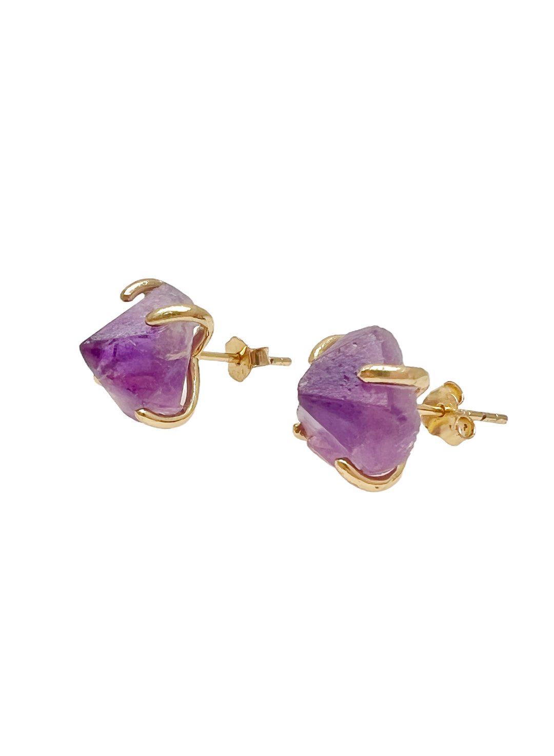 Amethyst Stone Stud Earrings LE013 - FARRA