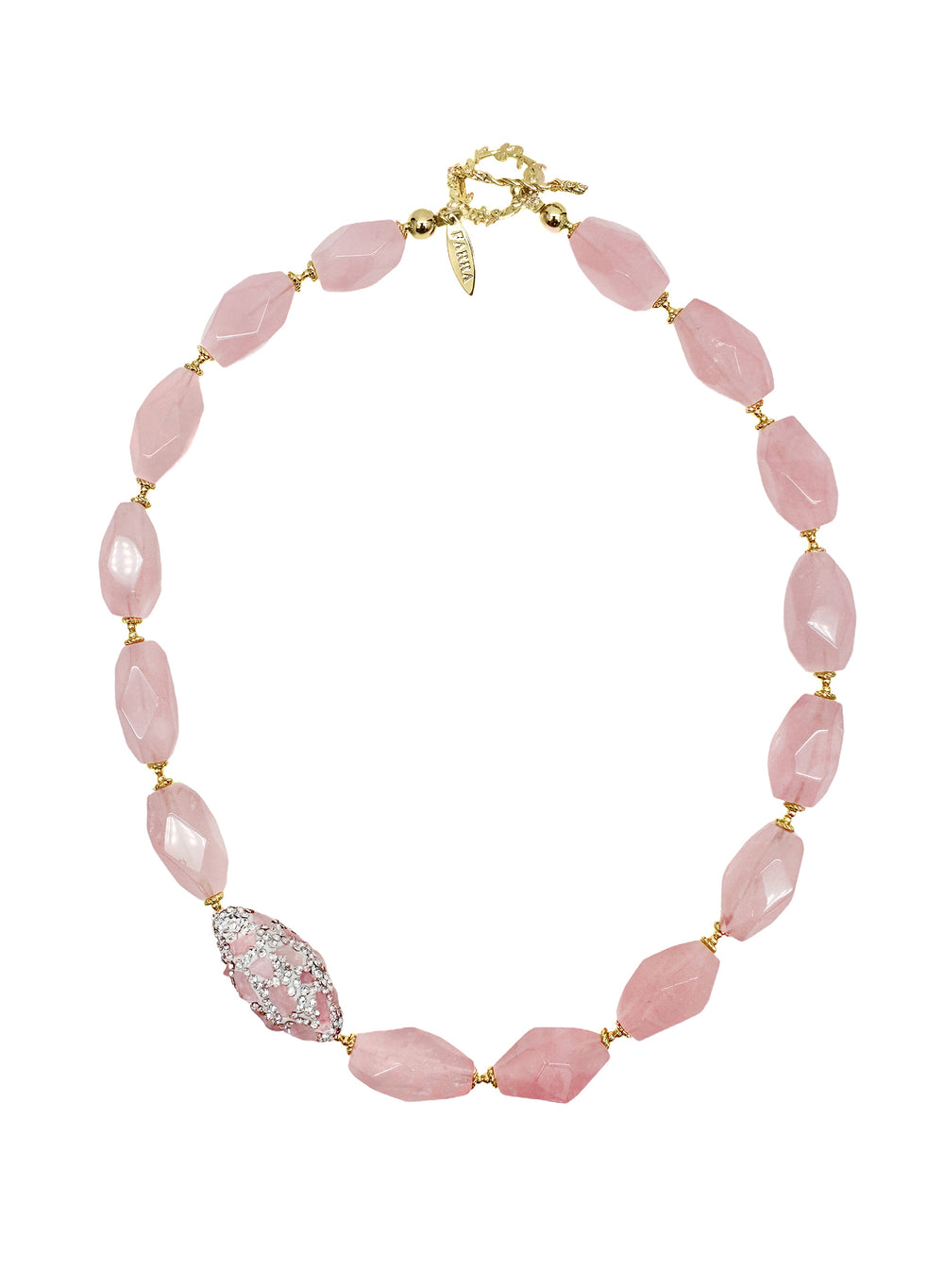 Rose Quartz Elegance Necklace LN010 - FARRA
