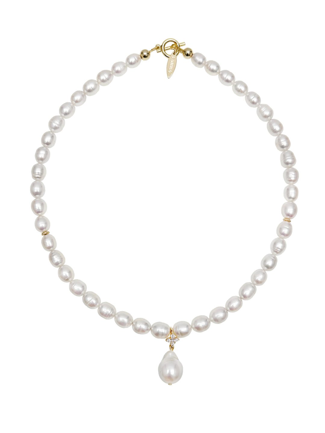 Must-have Freshwater Pearls with Baroque Pearl Pendant Necklace LN063 - FARRA