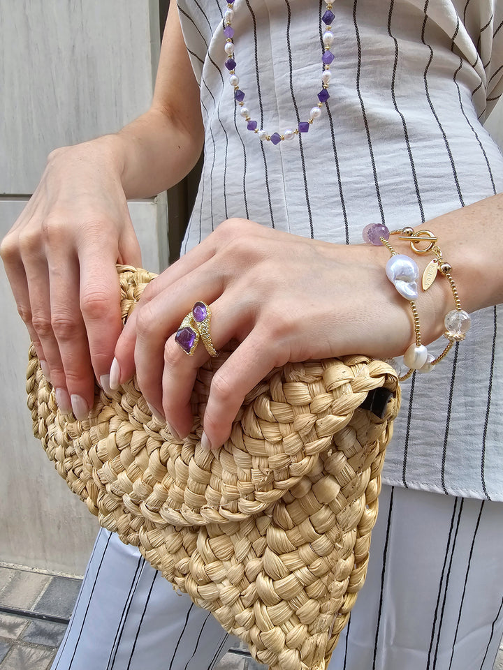 Amethyst Open Ring PR006