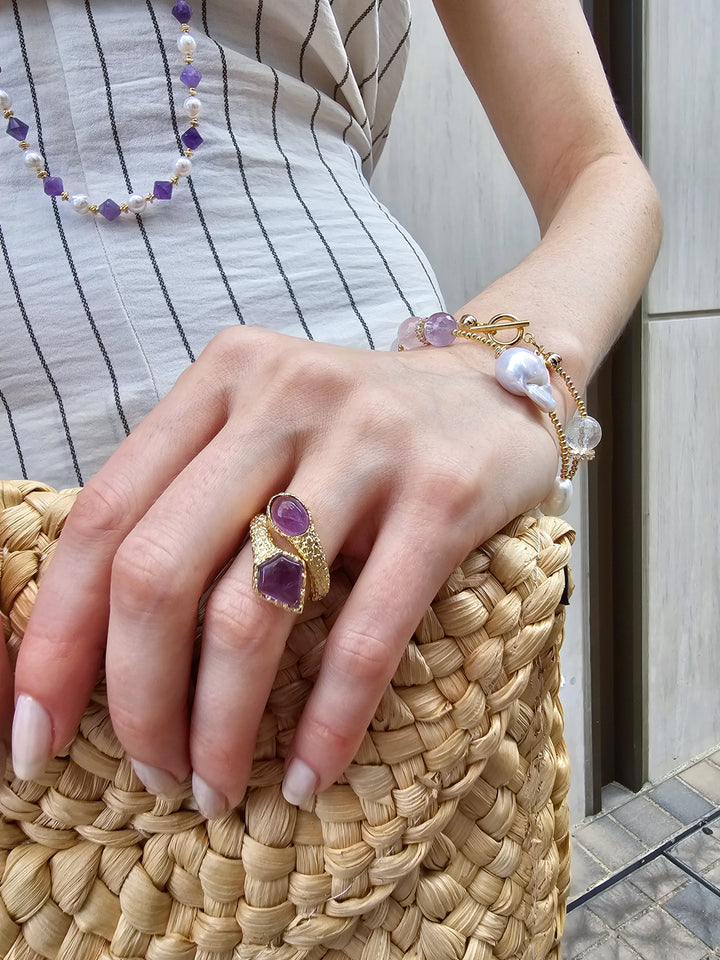 Amethyst Open Ring PR006