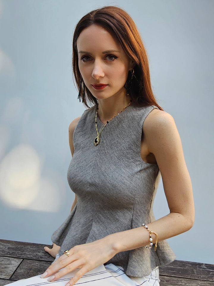 Black Obsidian Pendant Chain Necklace PN002