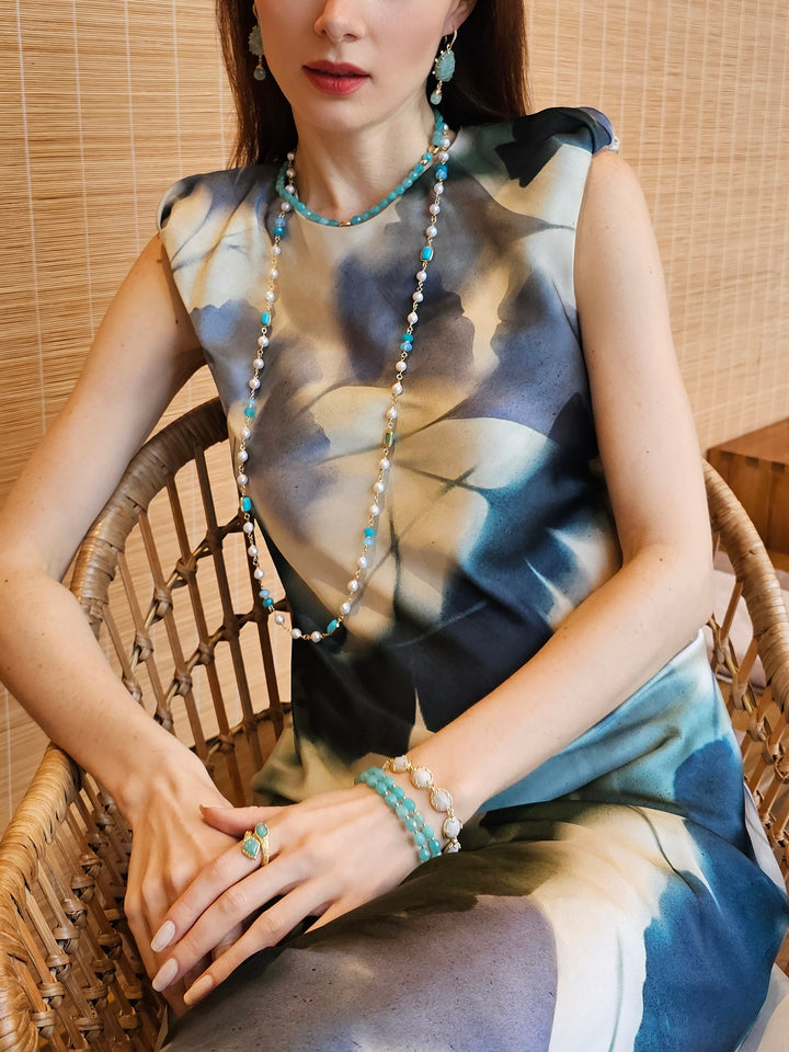 Amazonite Stone Open Ring PR011