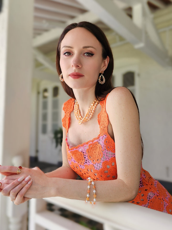 Sunstone Statement Earrings PE033