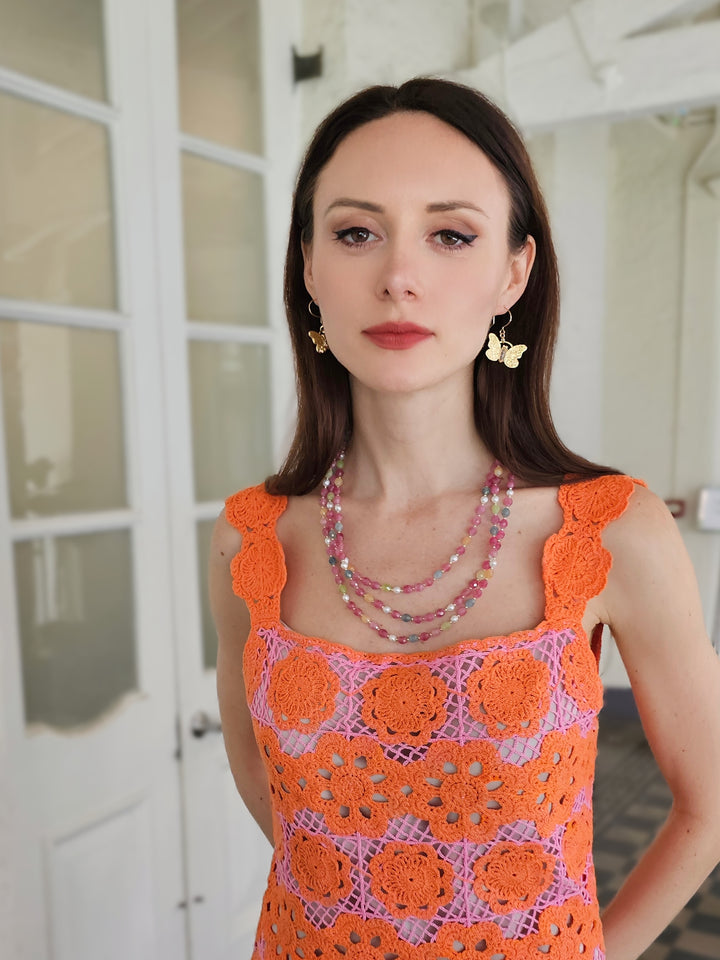 Tourmaline Multi-layers Necklace PN049