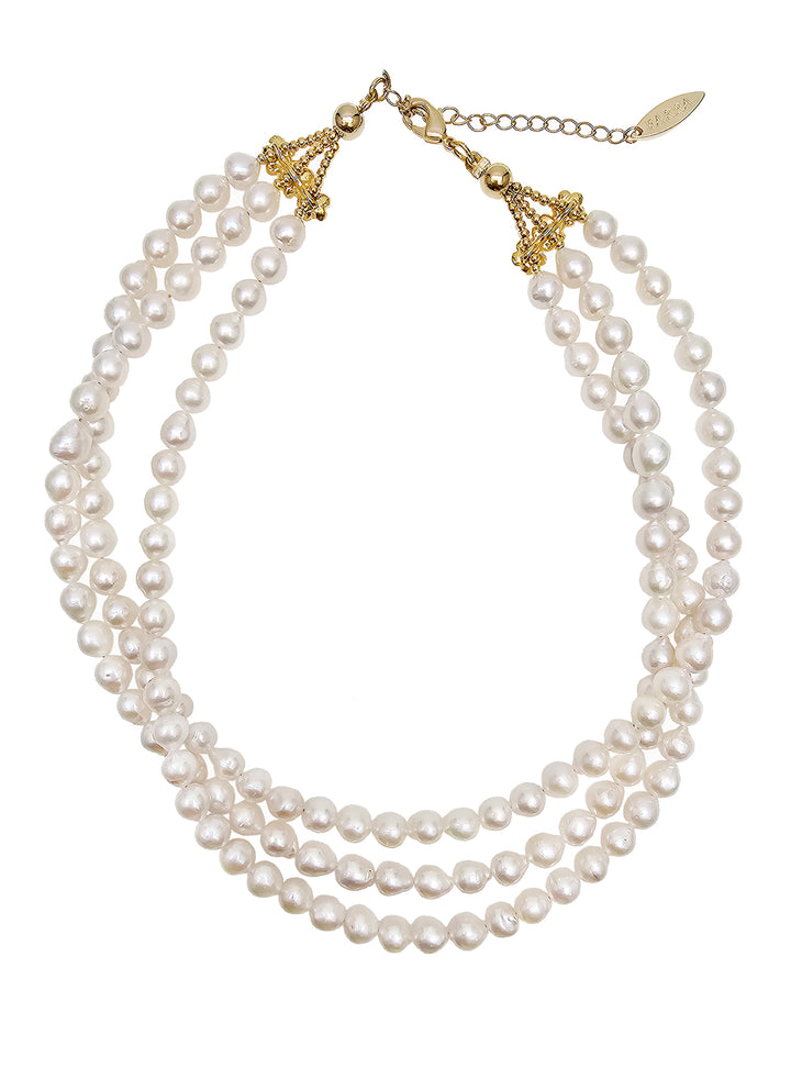 Elegance Multi-layers Freshwater Pearls Necklace NN010