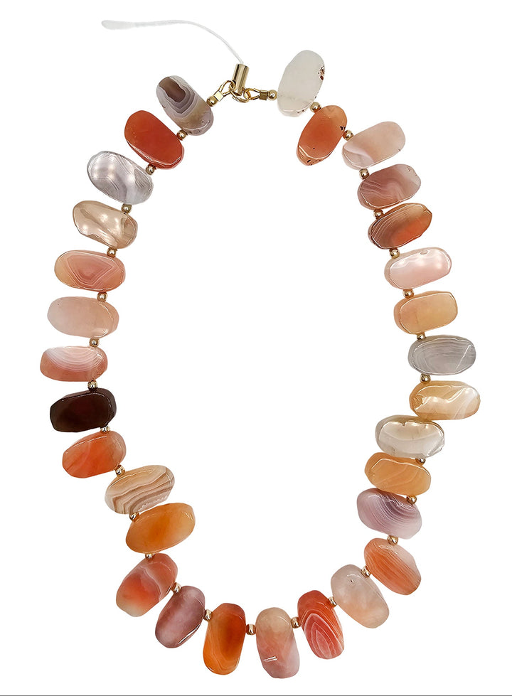 Orange Lace Agate Phone Strap PC006