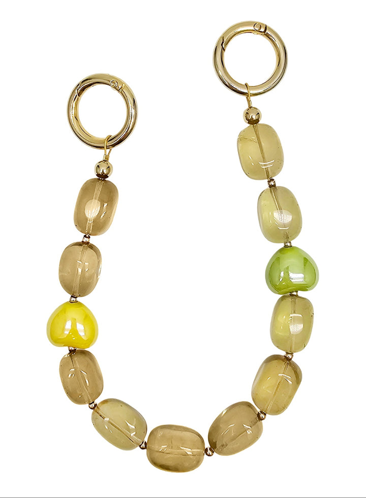 Nugget Citrine With Hearts Phone Strap PC021