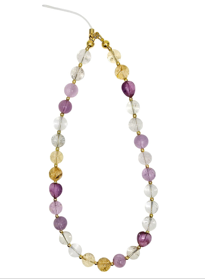Natural Quartz Mixed Phone Strap PC023