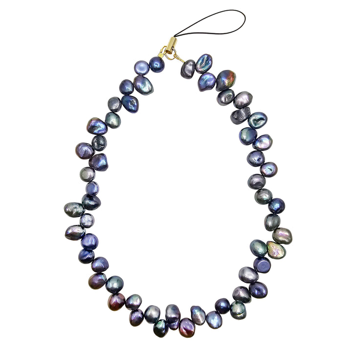 Petal Shaped Purple Freshwater Pearls Phone Strap PC038