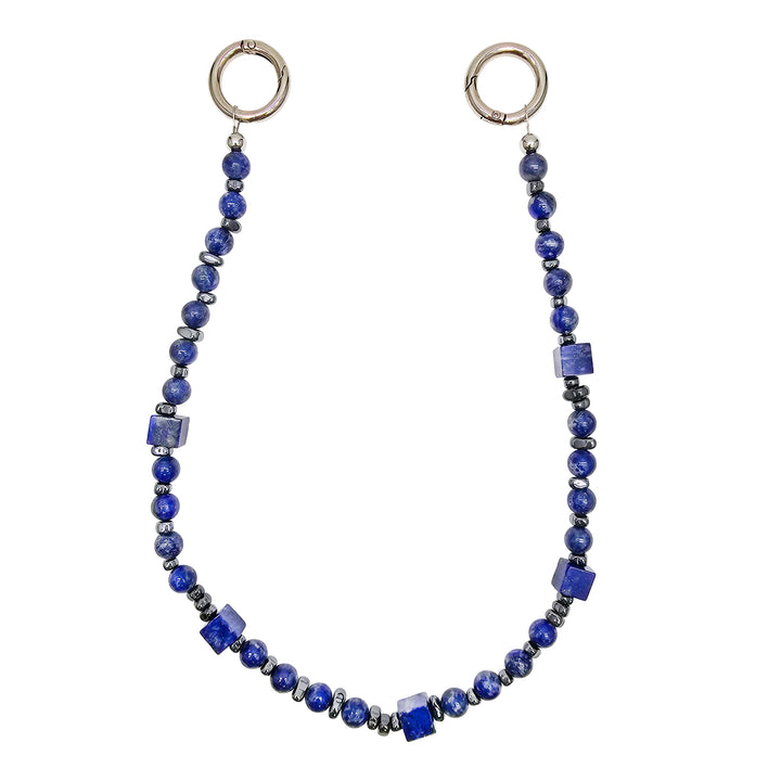 Cube And Round Lapis Lazuli Phone Charm PC034