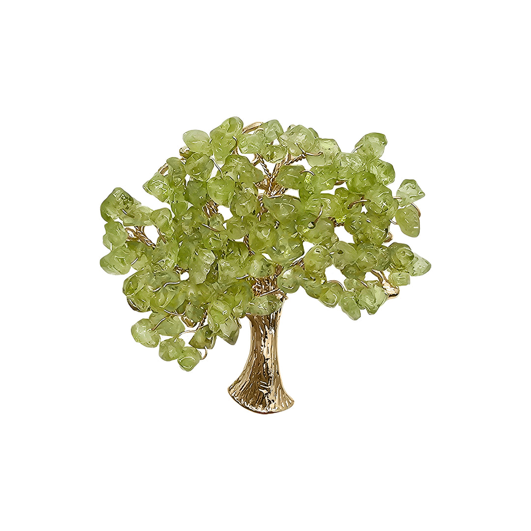 Prehnite Handcrafted Tree Shaped Brooch PP001