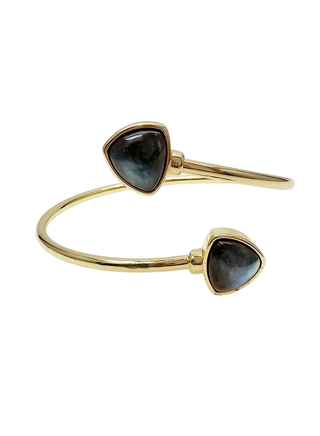 Black Obsidian Stone Minimalist Bangle QB017