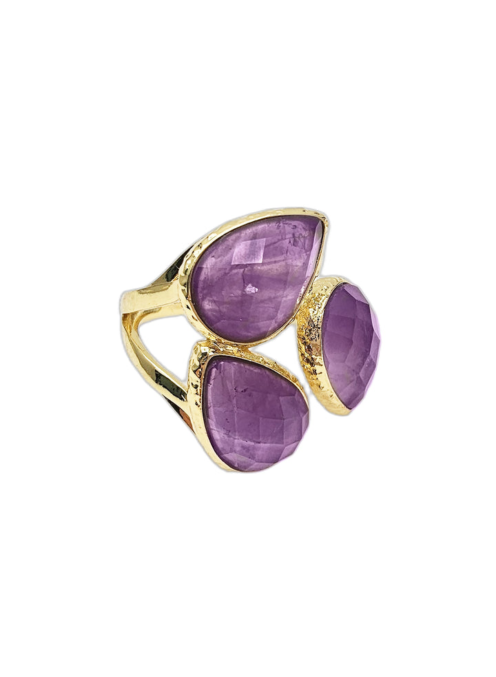 Amethyst Setting Adjustable Ring QR001