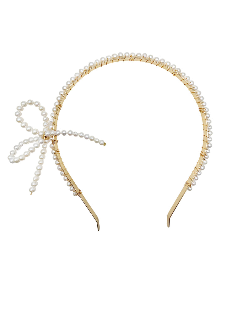 Freshwater Pearls Crafted Butterfly Knot Hair Band NH001