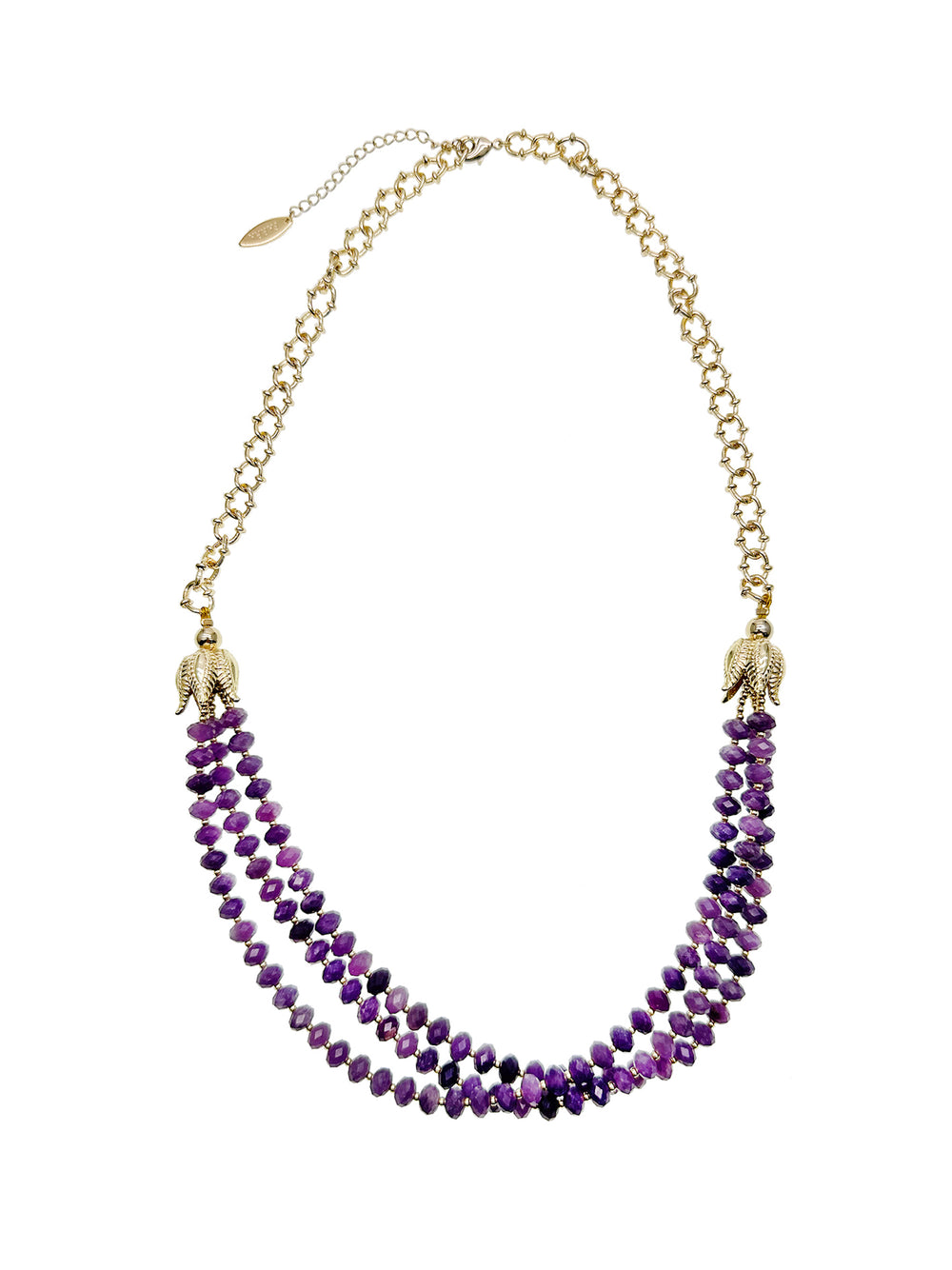 Amethyst Multi-layers Necklace KN044 - FARRA