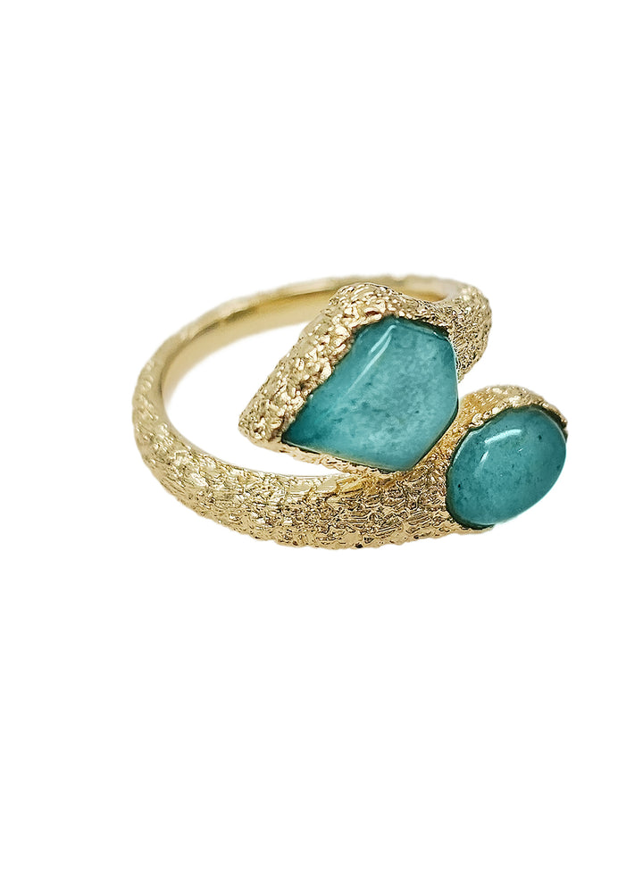 Amazonite Stone Open Ring PR011