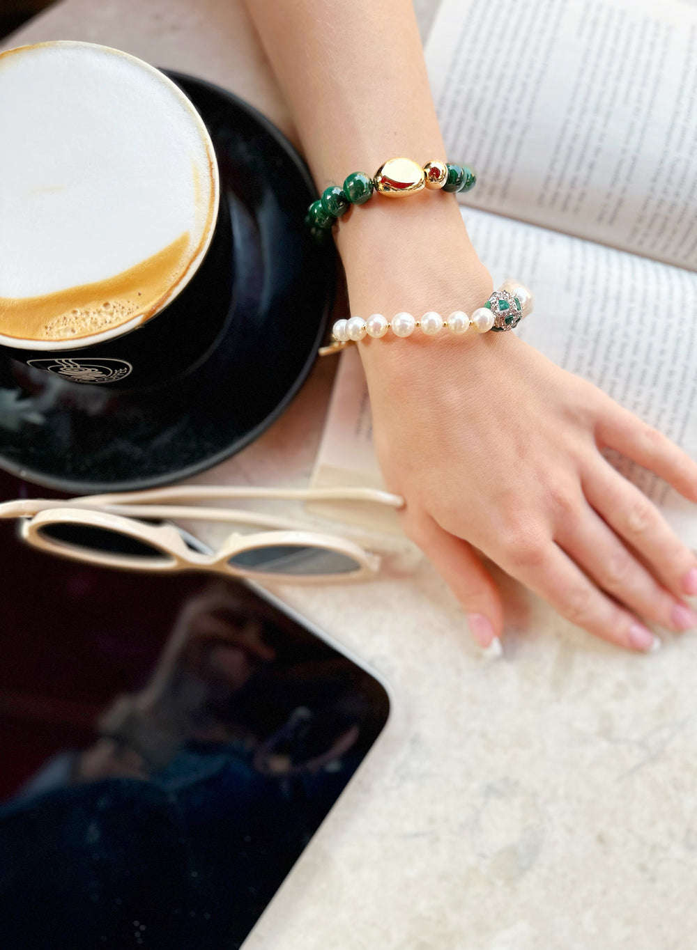 Modern Style Malachite Minimalist Bracelet JB016 - FARRA