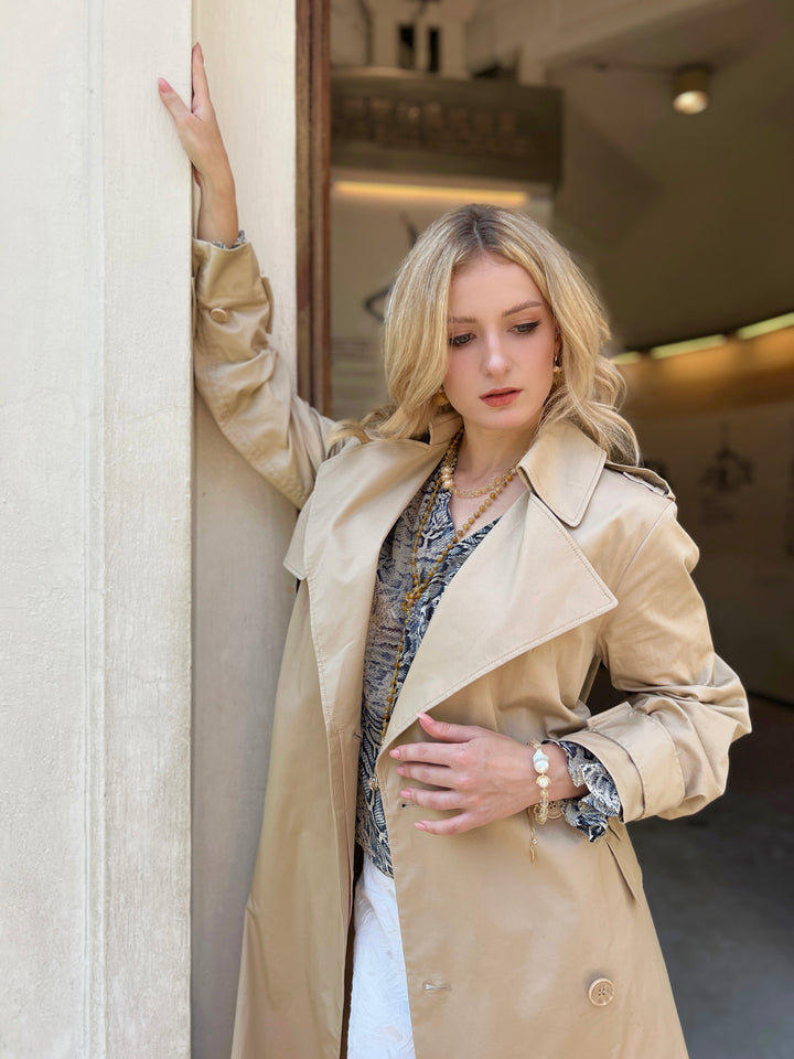 Citrine With baroque Pearls Adjustable Bracelet HB003 - FARRA