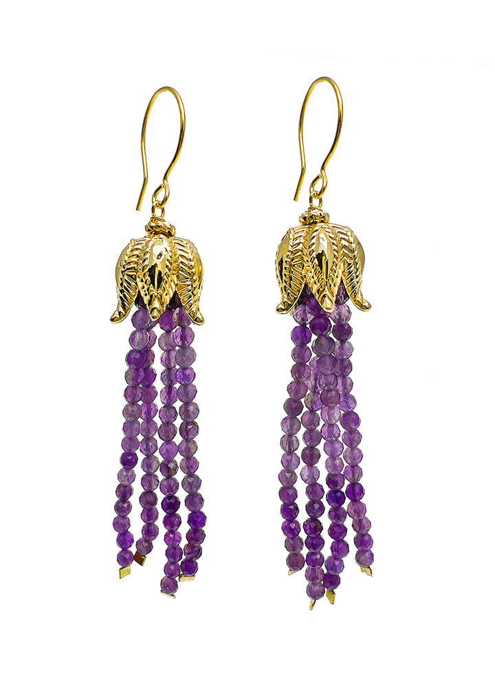 Earing Amethyst, purple amethyst earing, Amethyst drop earing