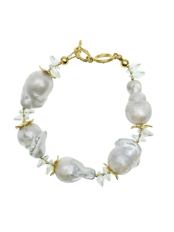 Baroque pearls & Crystals Bracelet CB013 - FARRA