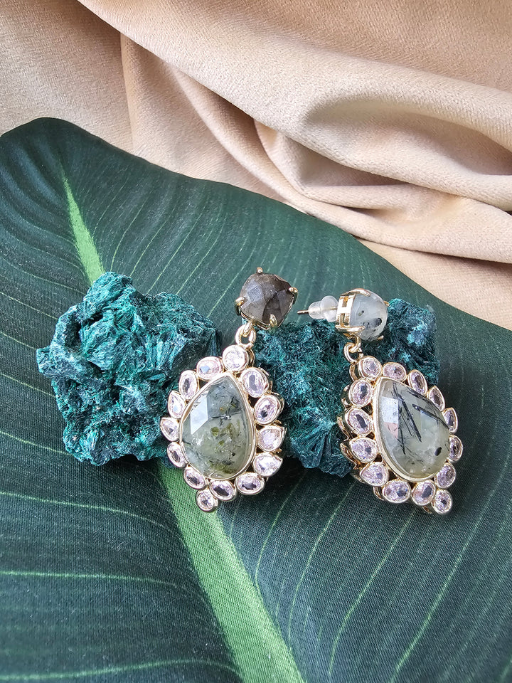 Prehnite Statement Earrings NE034