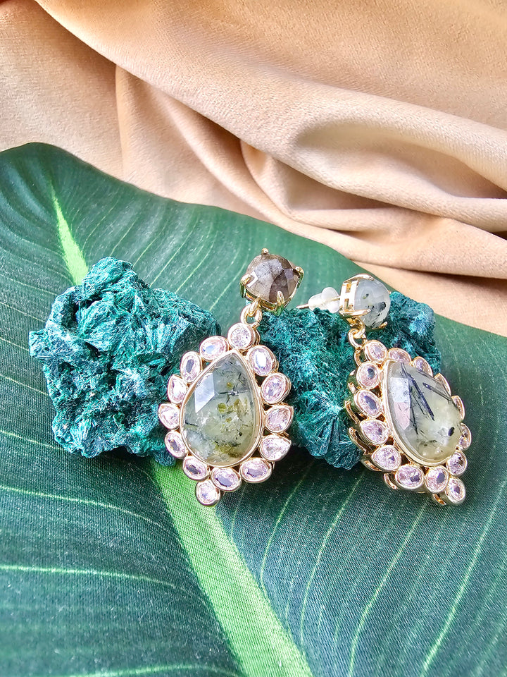 Prehnite Statement Earrings NE034