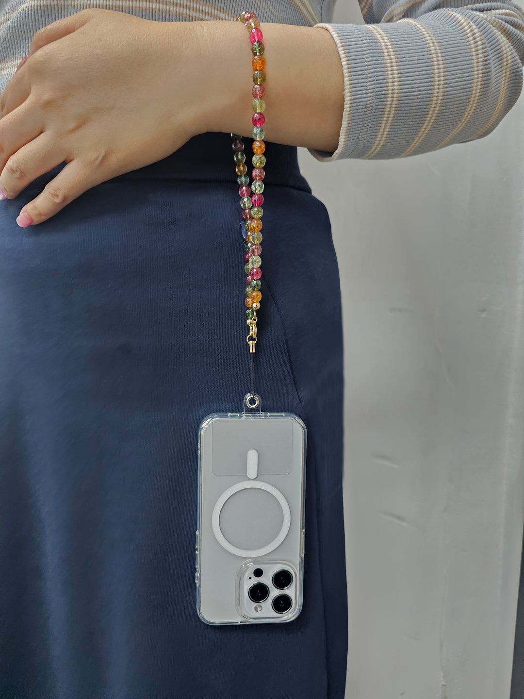 Colorful Glass Phone Strap PC029