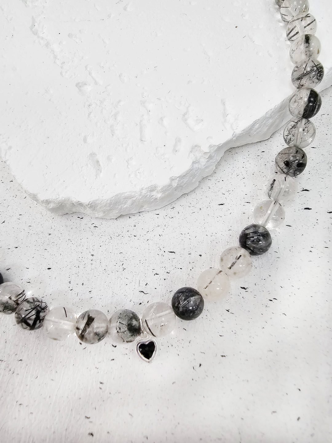 Black Rutilated Quartz Men's Necklace MEN14