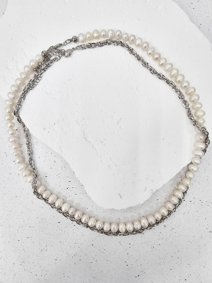 Timeless Freshwater Pearls Mens Necklace MEN09